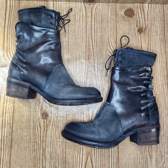 Elegant Charcoal Ankle Boots - Picture 7 of 13
